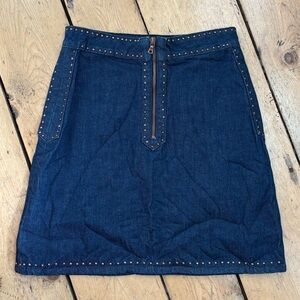 Sandro Dark Blue Studded Mini Skirt - Size 1 (XS/S) - NWT